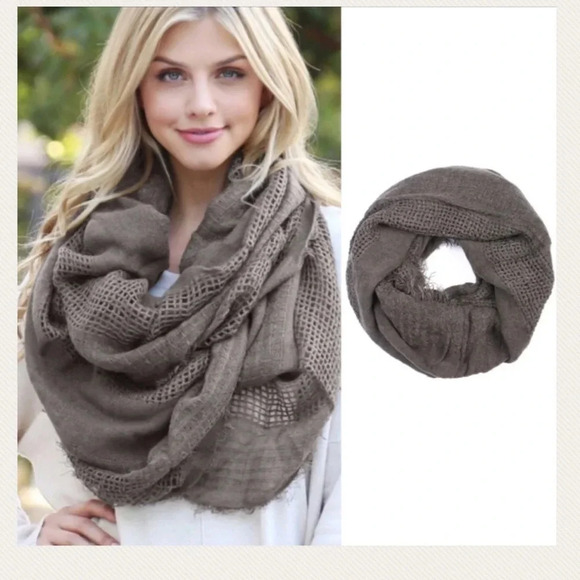 NWT Infinity Scarf Dark Gray by Riah Fashion - Picture 1 of 3